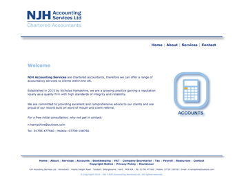 njhampshire acounting services website page